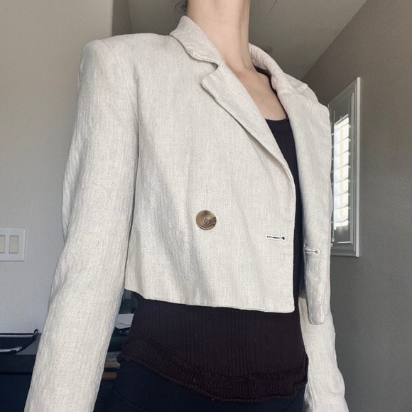Cropped blazer jacket - Picture 3 of 10